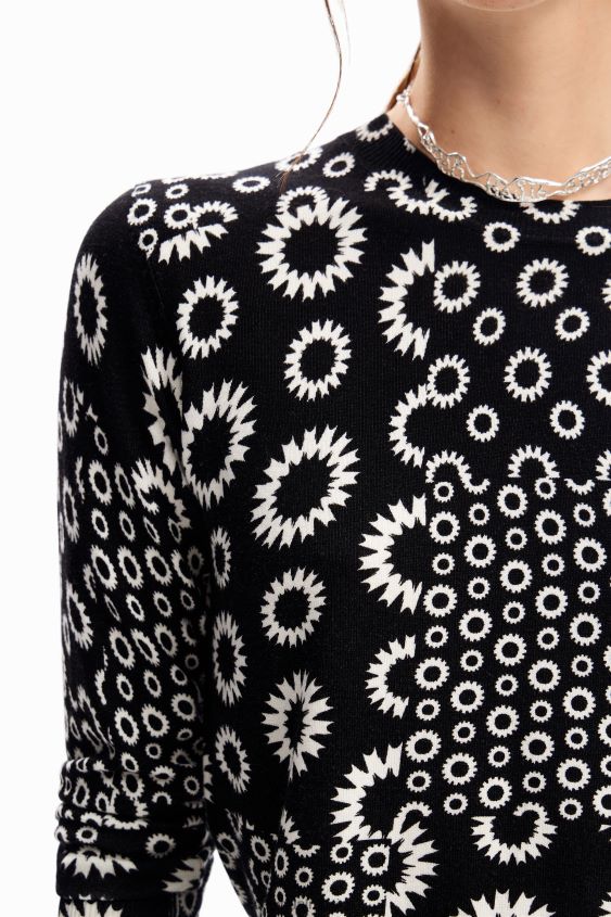 Desigual mujer jersey fino con patchwork geométrico VZ26R028 ropa