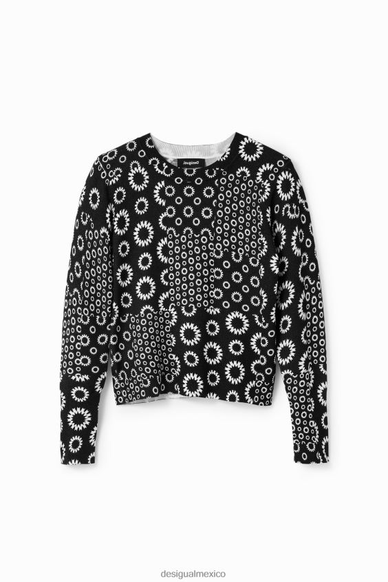 Desigual mujer jersey fino con patchwork geométrico VZ26R028 ropa