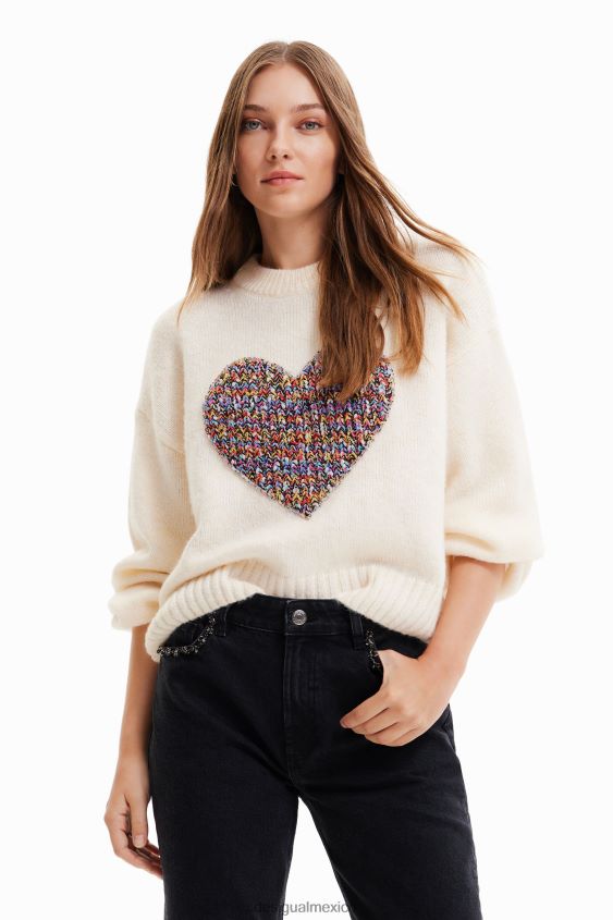 Desigual mujer jersey oversize con forma de corazón VZ26R0310 ropa