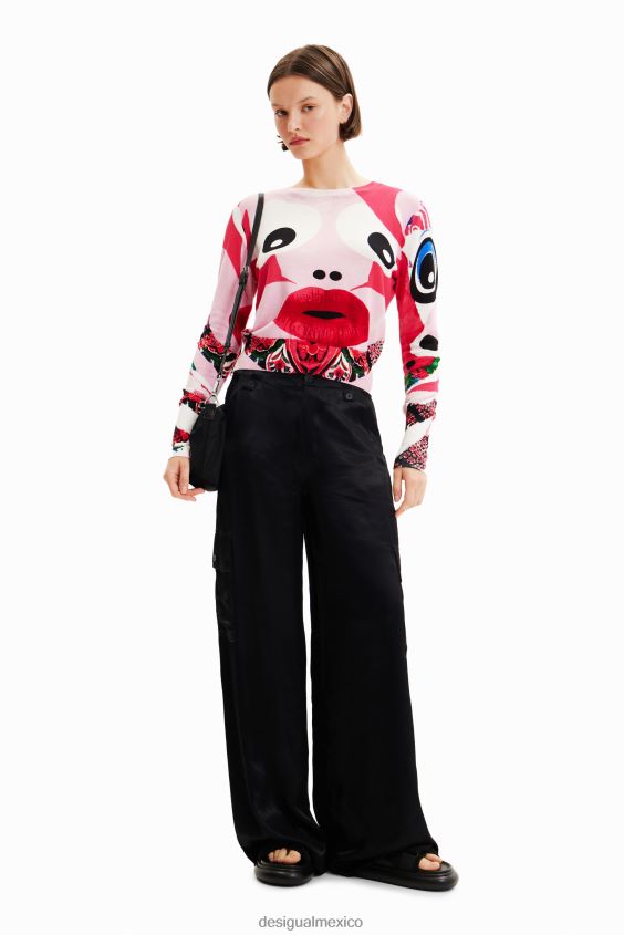 Desigual mujer metro. jersey con cara de christian lacroix VZ26R0285 ropa