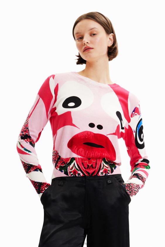 Desigual mujer metro. jersey con cara de christian lacroix VZ26R0285 ropa