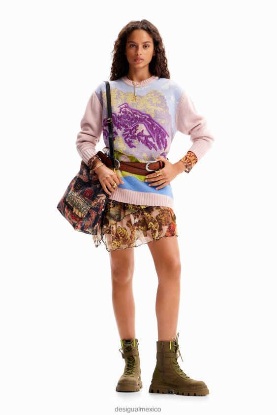 Desigual mujer metro. sudadera con paisaje de christian lacroix VZ26R0231 ropa