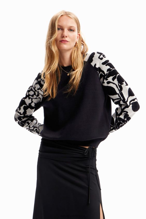 Desigual mujer suéter combinado con flores VZ26R0101 ropa