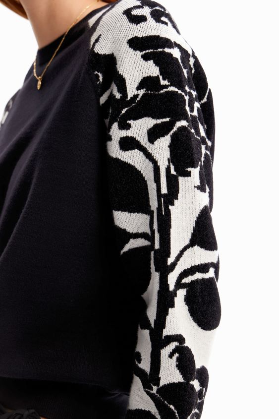 Desigual mujer suéter combinado con flores VZ26R0101 ropa