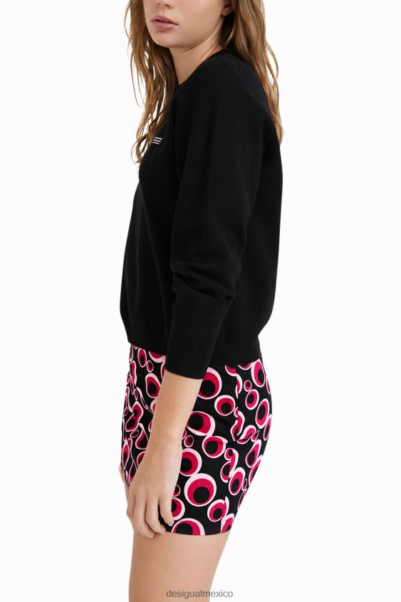 Desigual mujer suéter de punto bordado VZ26R01083 ropa