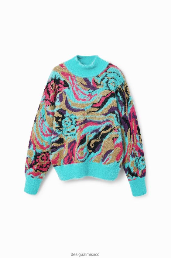 Desigual mujer suéter de punto con cuello vuelto VZ26R01117 ropa
