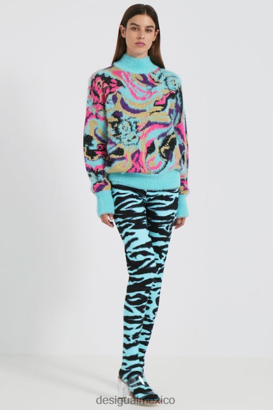 Desigual mujer suéter de punto con cuello vuelto VZ26R01117 ropa