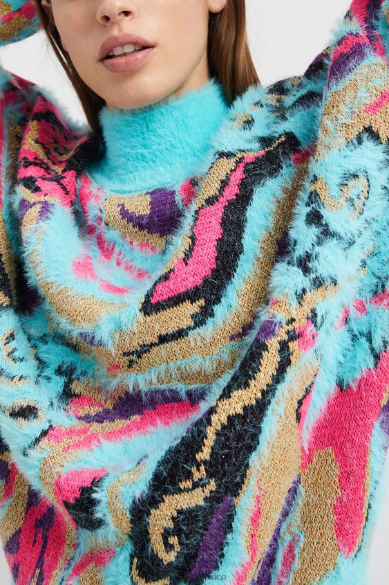 Desigual mujer suéter de punto con cuello vuelto VZ26R01117 ropa