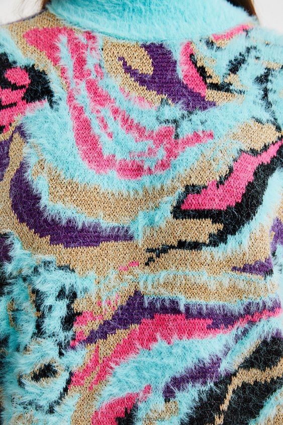 Desigual mujer suéter de punto con cuello vuelto VZ26R01117 ropa