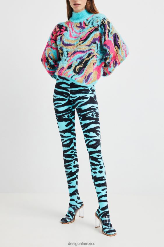 Desigual mujer suéter de punto con cuello vuelto VZ26R01117 ropa