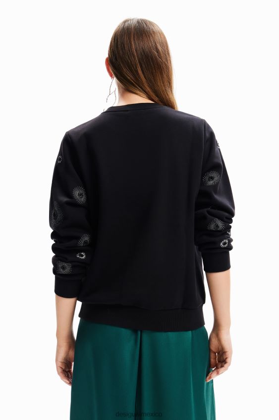 Desigual mujer sudadera con bordado geométrico VZ26R0264 ropa