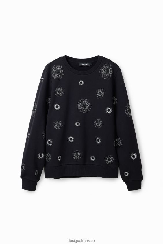 Desigual mujer sudadera con bordado geométrico VZ26R0264 ropa