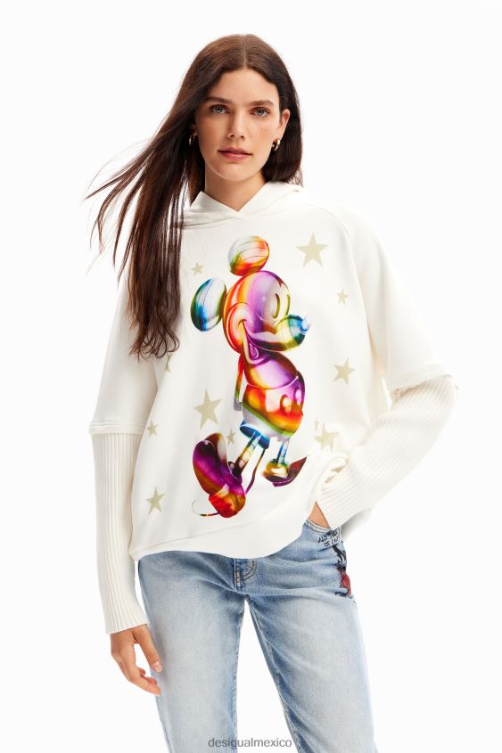 Desigual mujer sudadera con capucha oversize de mickey mouse VZ26R0140 ropa