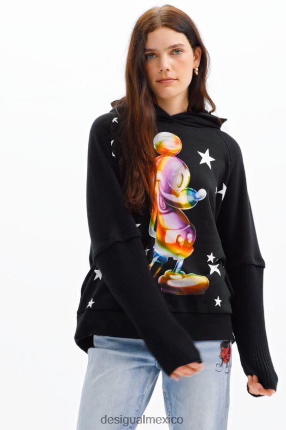 Desigual mujer sudadera con capucha oversize de mickey mouse VZ26R043 ropa