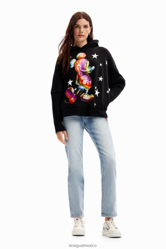Desigual mujer sudadera con capucha oversize de mickey mouse VZ26R043 ropa