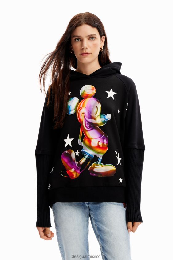 Desigual mujer sudadera con capucha oversize de mickey mouse VZ26R043 ropa