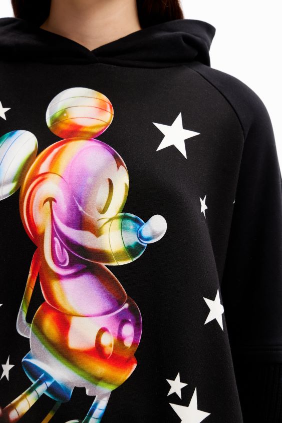 Desigual mujer sudadera con capucha oversize de mickey mouse VZ26R043 ropa