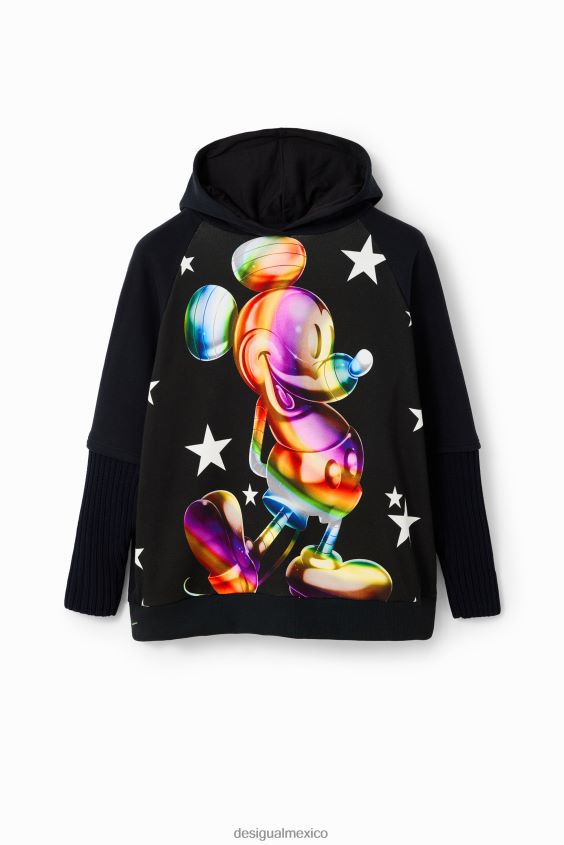 Desigual mujer sudadera con capucha oversize de mickey mouse VZ26R043 ropa