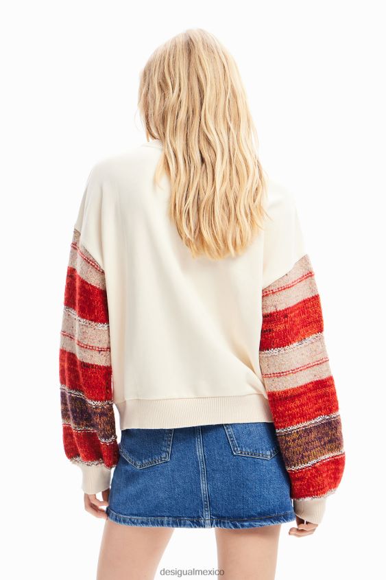 Desigual mujer sudadera con combinación de bordados VZ26R0174 ropa