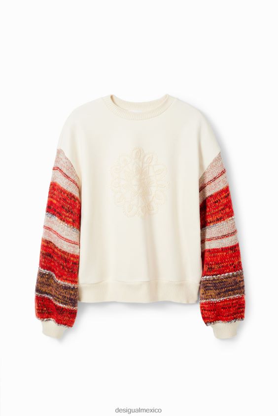 Desigual mujer sudadera con combinación de bordados VZ26R0174 ropa