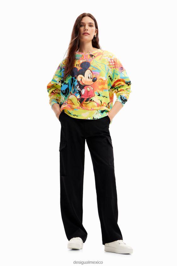 Desigual mujer sudadera oversize de mickey mouse VZ26R07 ropa