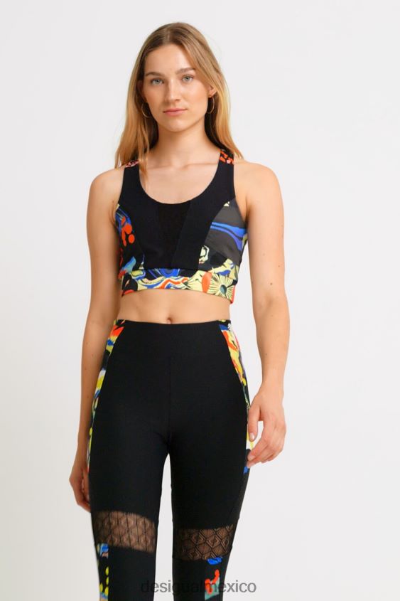 Desigual mujer correa de flores superior delgada VZ26R0363 ropa