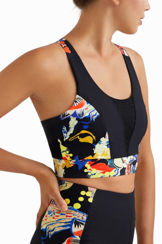 Desigual mujer correa de flores superior delgada VZ26R0363 ropa