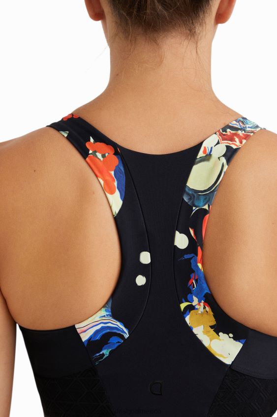 Desigual mujer correa de flores superior delgada VZ26R0363 ropa