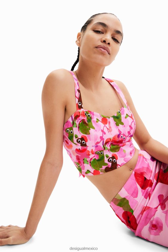 Desigual mujer metro. top corsé corto de christian lacroix VZ26R0694 ropa