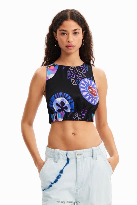 Desigual mujer metro. top corto con tirantes de christian lacroix VZ26R0737 ropa
