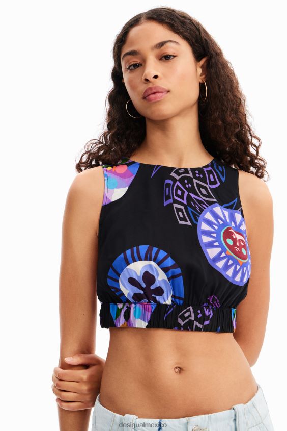 Desigual mujer metro. top corto con tirantes de christian lacroix VZ26R0737 ropa