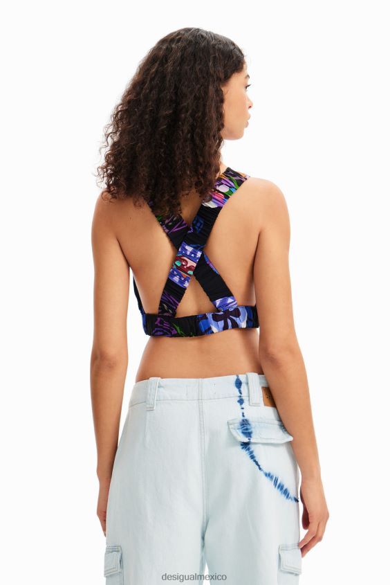 Desigual mujer metro. top corto con tirantes de christian lacroix VZ26R0737 ropa