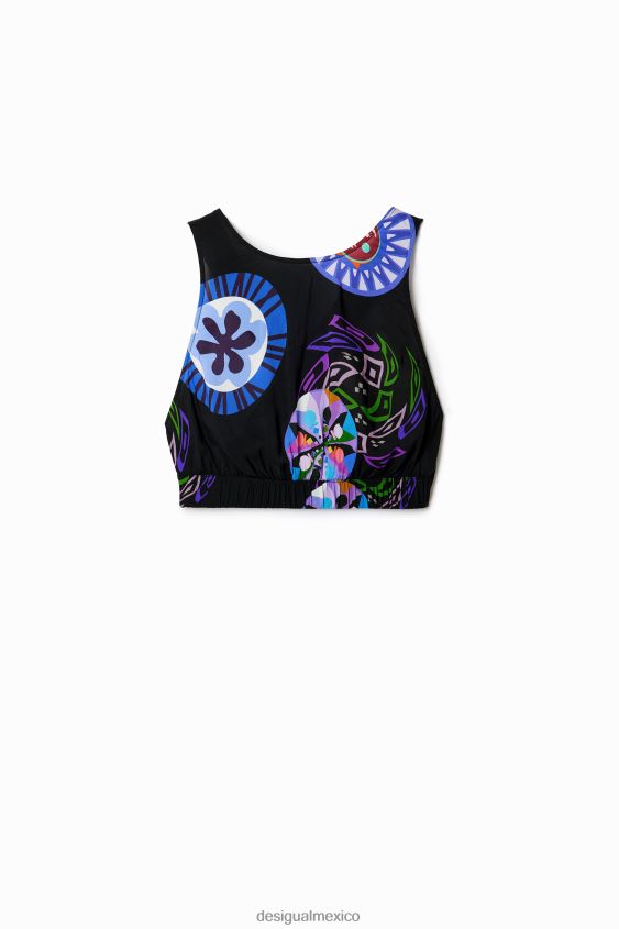 Desigual mujer metro. top corto con tirantes de christian lacroix VZ26R0737 ropa