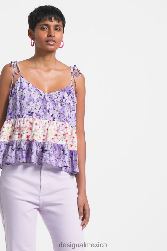 Desigual mujer top con tirantes florales VZ26R0769 ropa