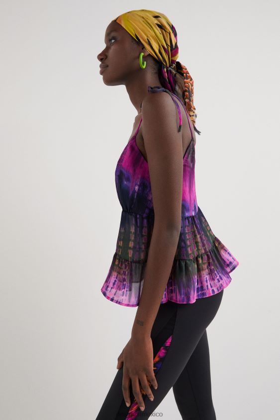 Desigual mujer top con tirantes teñidos anudados VZ26R01116 ropa