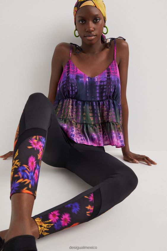 Desigual mujer top con tirantes teñidos anudados VZ26R01116 ropa