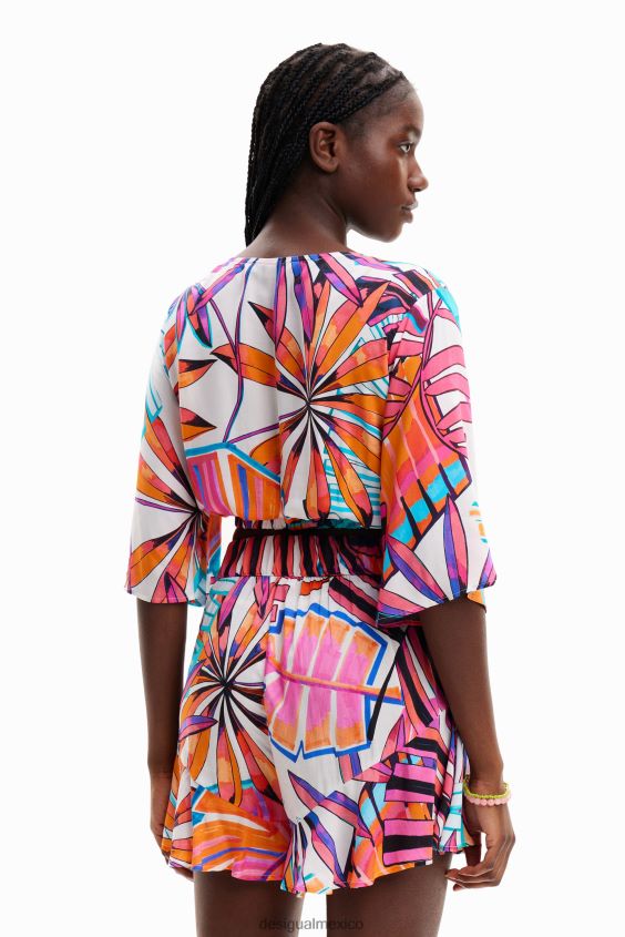 Desigual mujer top corto cruzado tropical VZ26R0604 ropa