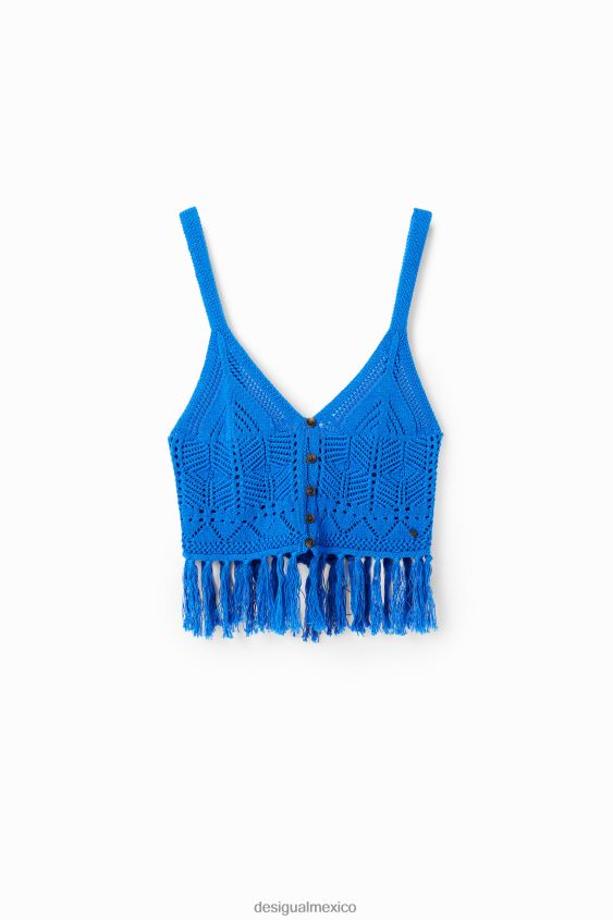Desigual mujer top corto de ganchillo VZ26R0633 ropa