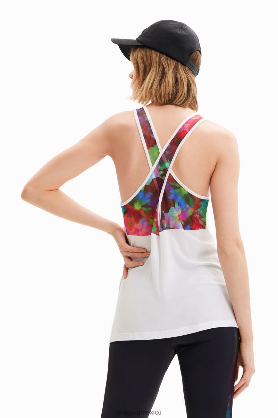 Desigual mujer top deportivo sin mangas con estampado floral VZ26R0435 ropa