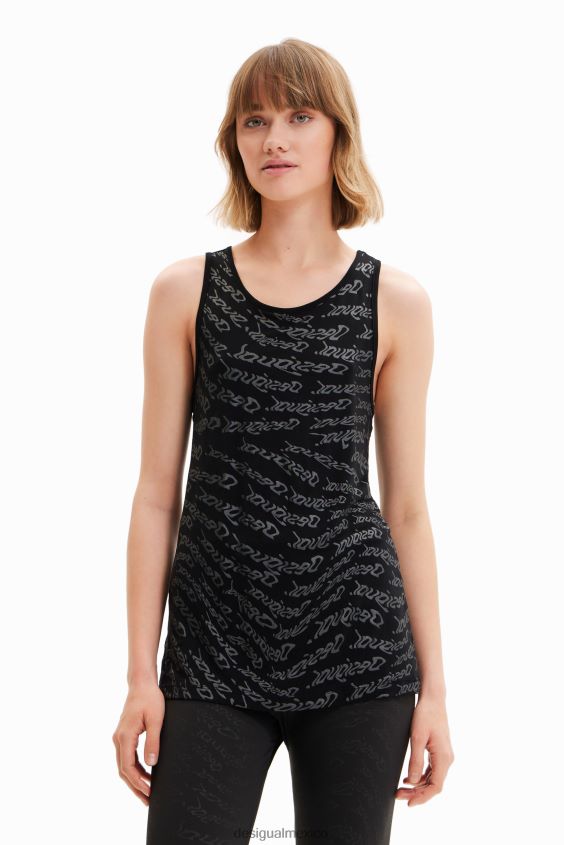 Desigual mujer top deportivo sin mangas con logo VZ26R0628 ropa