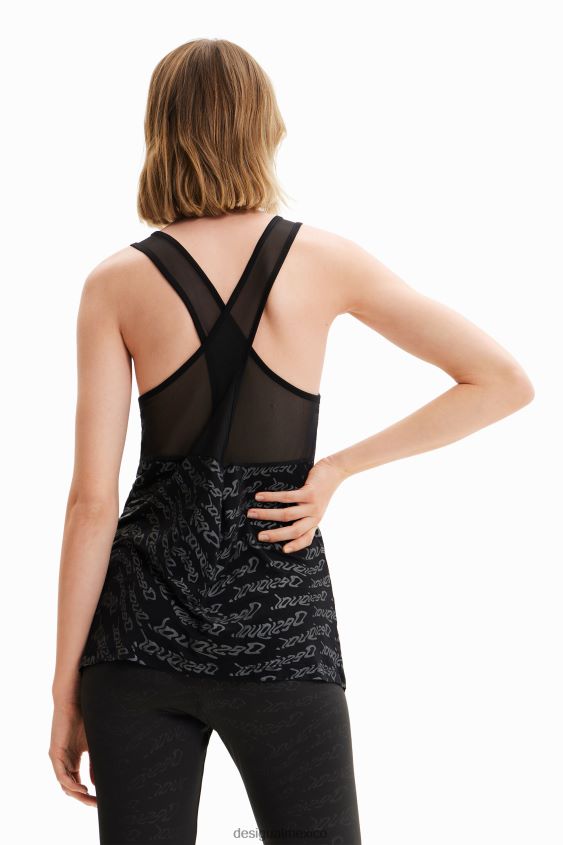 Desigual mujer top deportivo sin mangas con logo VZ26R0628 ropa