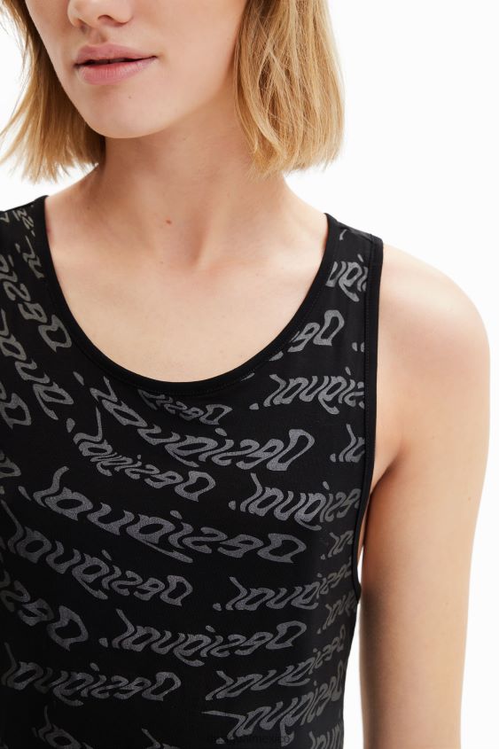 Desigual mujer top deportivo sin mangas con logo VZ26R0628 ropa