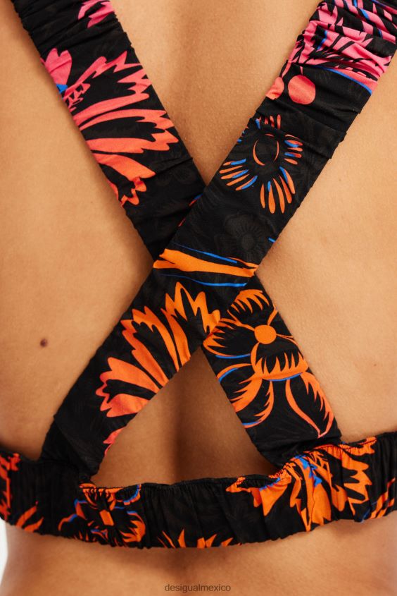 Desigual mujer top tropical corto con tirantes VZ26R0792 ropa