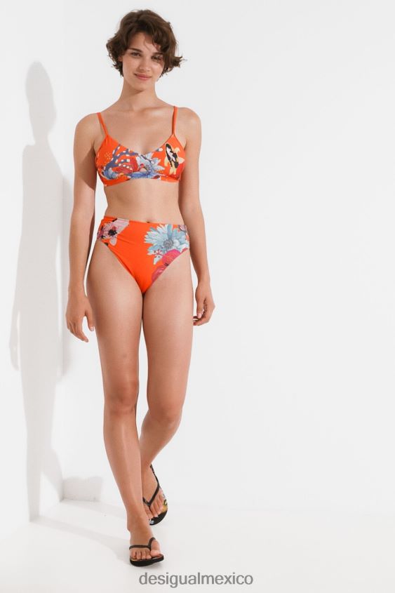 Desigual mujer braguitas de bikini color coral VZ26R01121 ropa