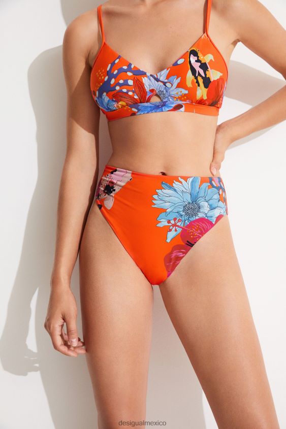 Desigual mujer braguitas de bikini color coral VZ26R01121 ropa