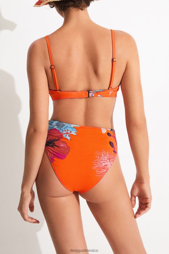 Desigual mujer braguitas de bikini color coral VZ26R01121 ropa