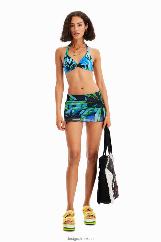 Desigual mujer minifalda de tul tropical VZ26R0331 ropa