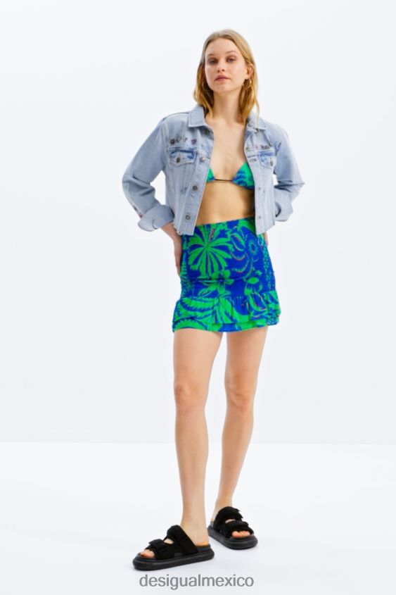 Desigual mujer minifalda tropical delgada VZ26R0711 ropa
