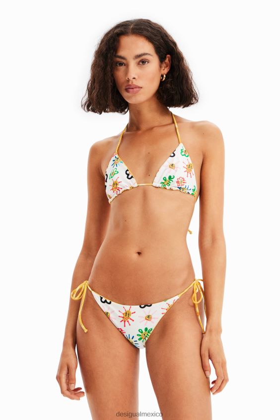 Desigual mujer top de bikini de triángulo reversible VZ26R0676 ropa