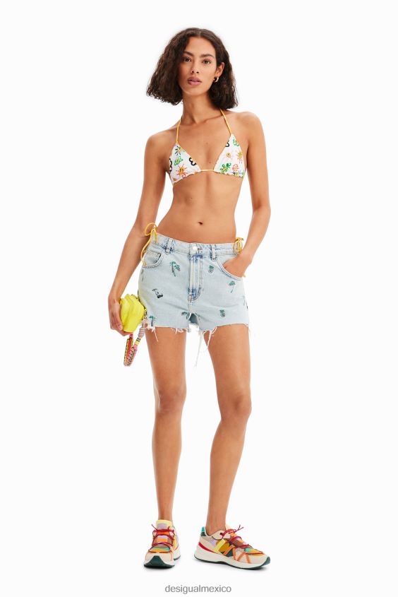 Desigual mujer top de bikini de triángulo reversible VZ26R0676 ropa
